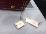 Perfect Replica Cartier Rose Gold Love Letter Necklace 